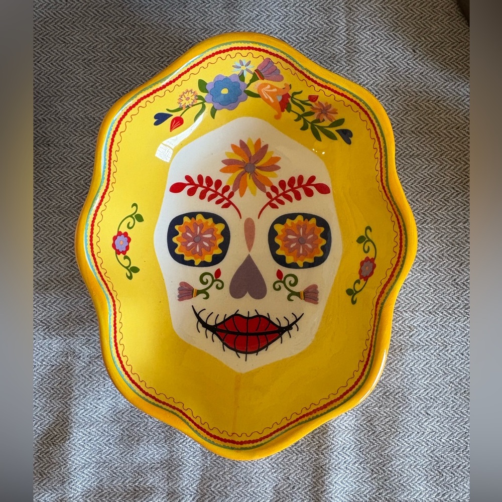 Day of the Dead ceramic dish
